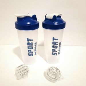 Sports Blender Bottle Water Bottle Protein Shaker 24 oz (Qty:2)